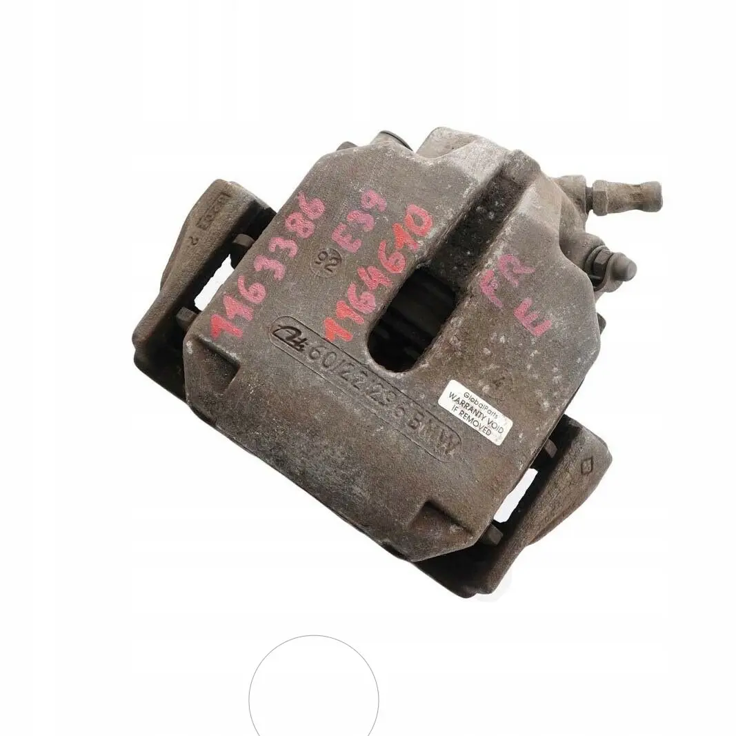Delantero Derecho Porta pinza De freno 60/22/296 para BMW E39 con número de pieza 1163386 BMW E39 Delantero Derecho Porta pinza De freno 60/22/296 - SKU 1163386 - Número de pieza 1163386
