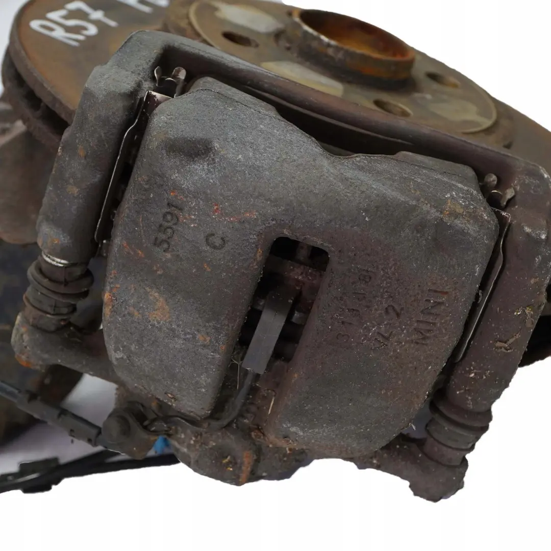 Front Left N/S Spring Strut Suspension Leg Brake Hub to BMW Mini R57 Cabrio N12 with Part number 6789551 BMW Mini R57 Cabrio N12 Front Left N/S Spring Strut Suspension Leg Brake Hub - SKU 6789551-1 - Part number 6789551