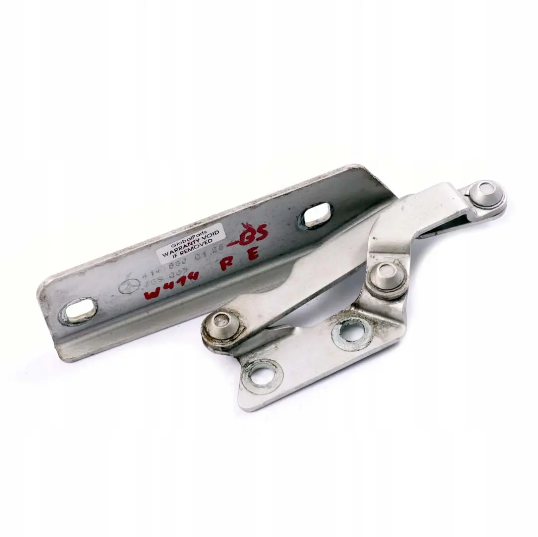 Mercedes-Benz Vaneo W414 Delantera Derecha Bisagra Capo Plata Brillante 744 para con número de pieza A4148800128 Mercedes-Benz Vaneo W414 Delantera Derecha Bisagra Capo Plata Brillante 744 - SKU A4148800128-BS - Número de pieza A4148800128