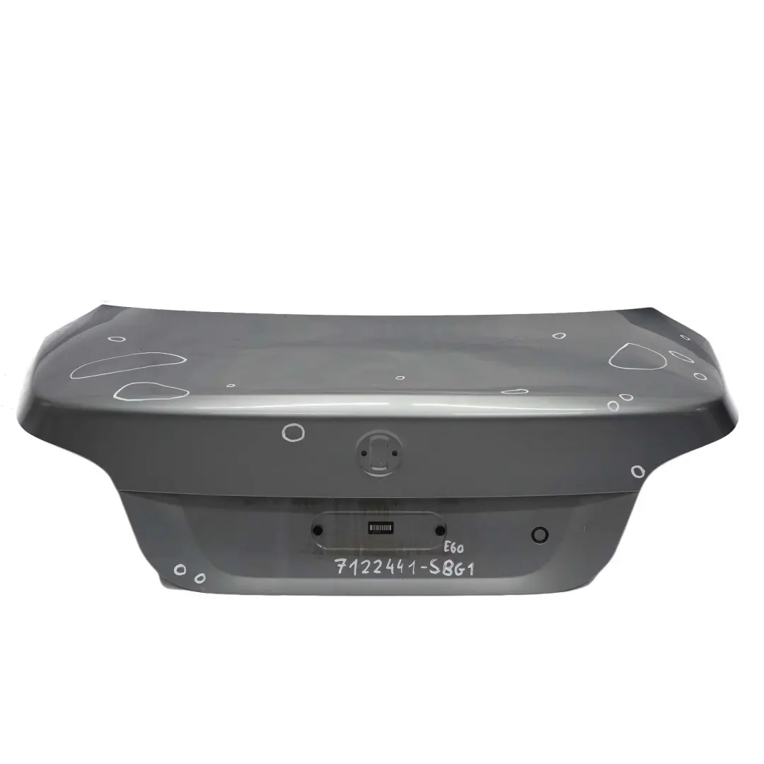Trunk Boot Lid Tailgate Silbergrau Silver Grey Metallic - A08 to BMW 5 E60 1 with Part number 7122441 BMW 5 E60 1 Trunk Boot Lid Tailgate Silbergrau Silver Grey Metallic - A08 - SKU 7122441-SBG1 - Part number 7122441