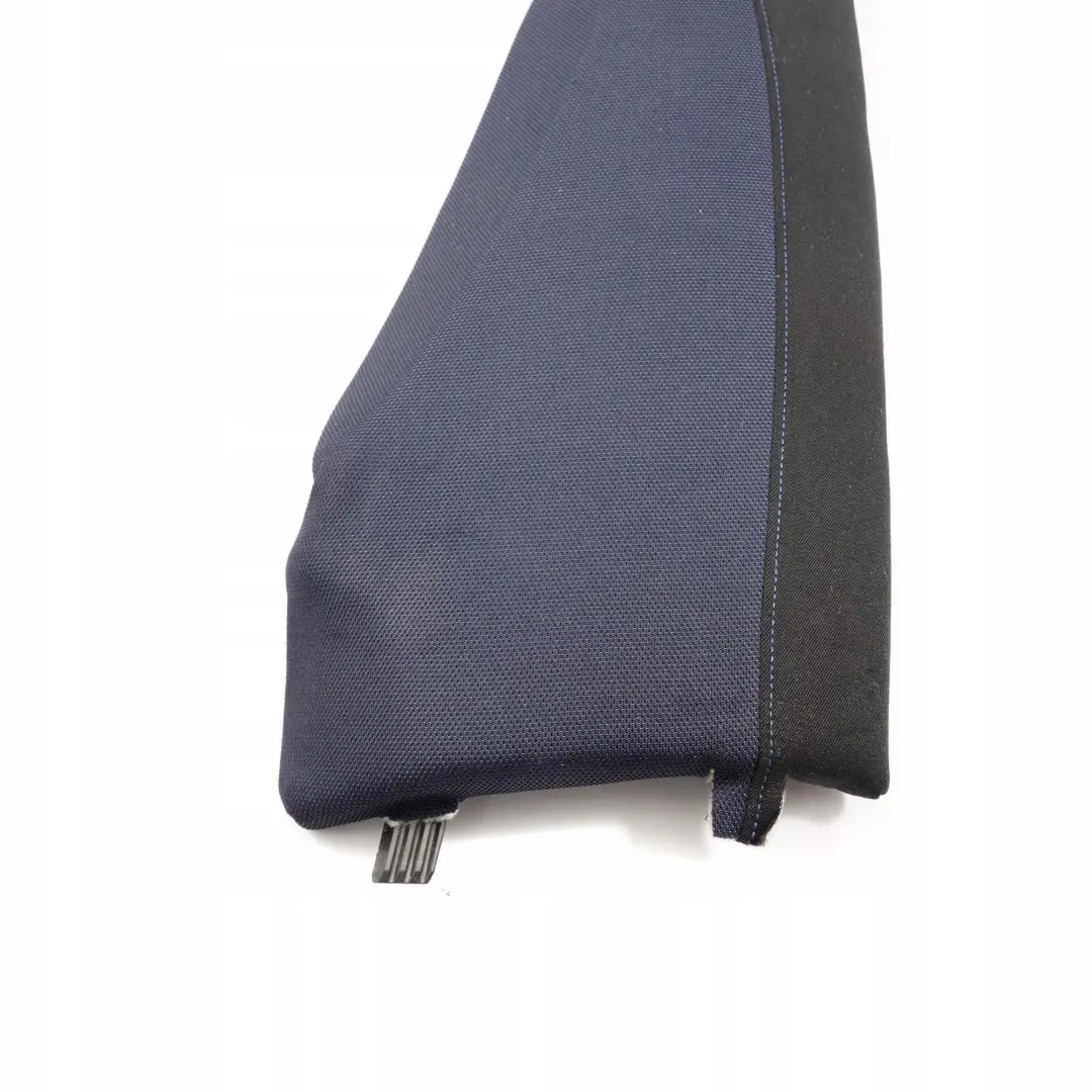 Acabado Lateral Tela Asiento Trasero Izquierdo Red Azul Monaco para BMW E81 E82 con número de pieza 9158961 BMW E81 E82 Acabado Lateral Tela Asiento Trasero Izquierdo Red Azul Monaco - SKU 9158961 - Número de pieza 9158961