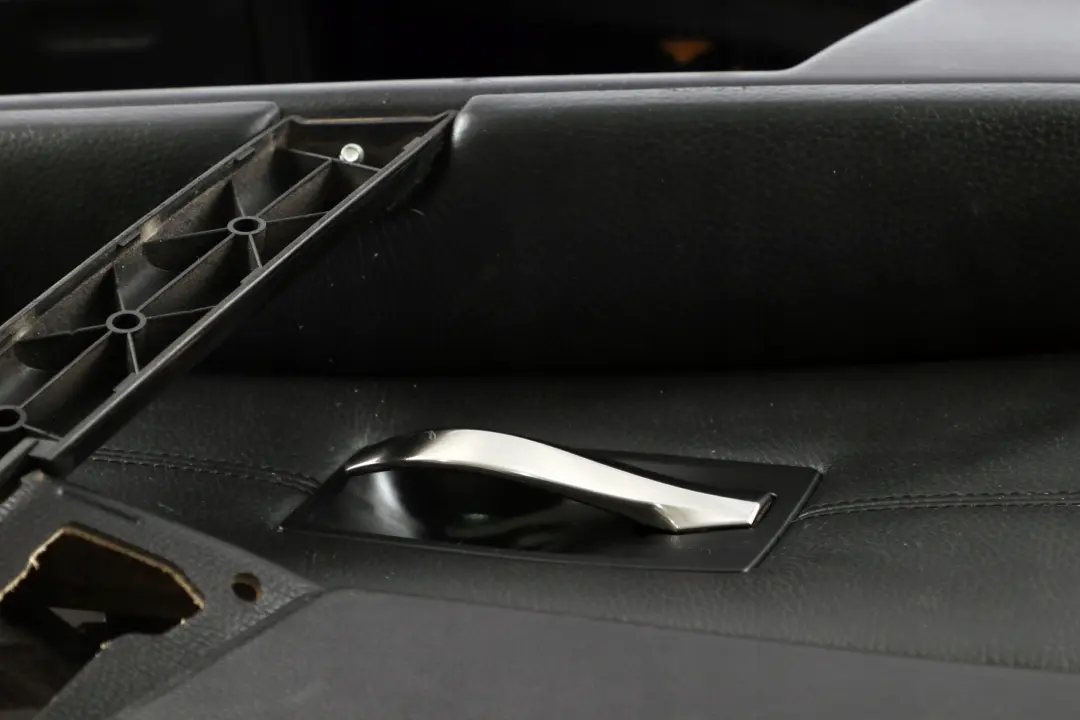 BMW 5 Series E60 E61 Door Card Lining Leather Trim Panel Rear Left N/S Black - SKU 7078741 - Part number 7078741