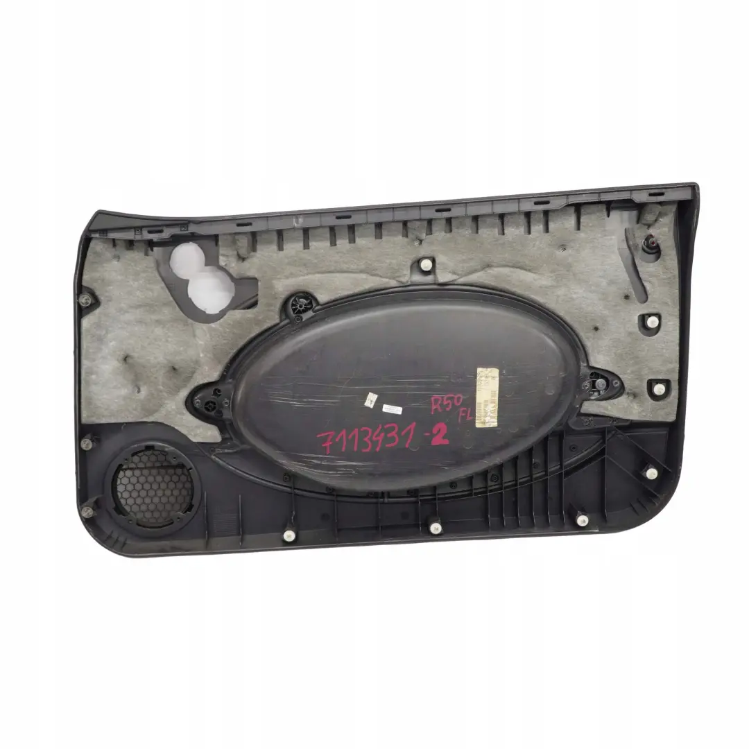 BMW Mini R50 R53 2 Front Left N/S Door Card Side Trim Panther Black Anthracite - SKU 7113431-2 - Part number 7113431