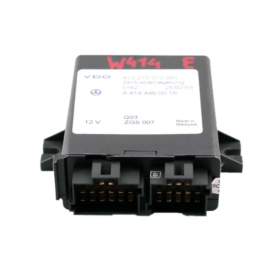 W414 Modulo Cierre Centralizado Unidad Control ECU para Mercedes Vaneo con número de pieza A4144460016 Mercedes Vaneo W414 Modulo Cierre Centralizado Unidad Control ECU - SKU A4144460016 - Número de pieza A4144460016