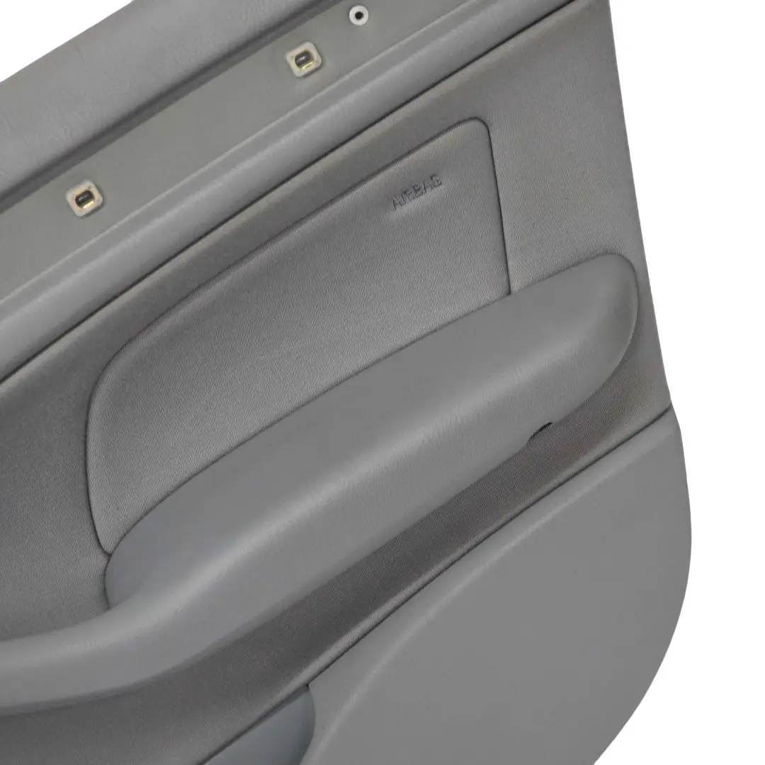 Front Right O/S Trim Panel Door Card Cloth Fabric Grey to BMW 3 E46 Saloon Touring with Part number 7043054 BMW 3 E46 Saloon Touring Front Right O/S Trim Panel Door Card Cloth Fabric Grey - SKU 7043054 - Part number 7043054