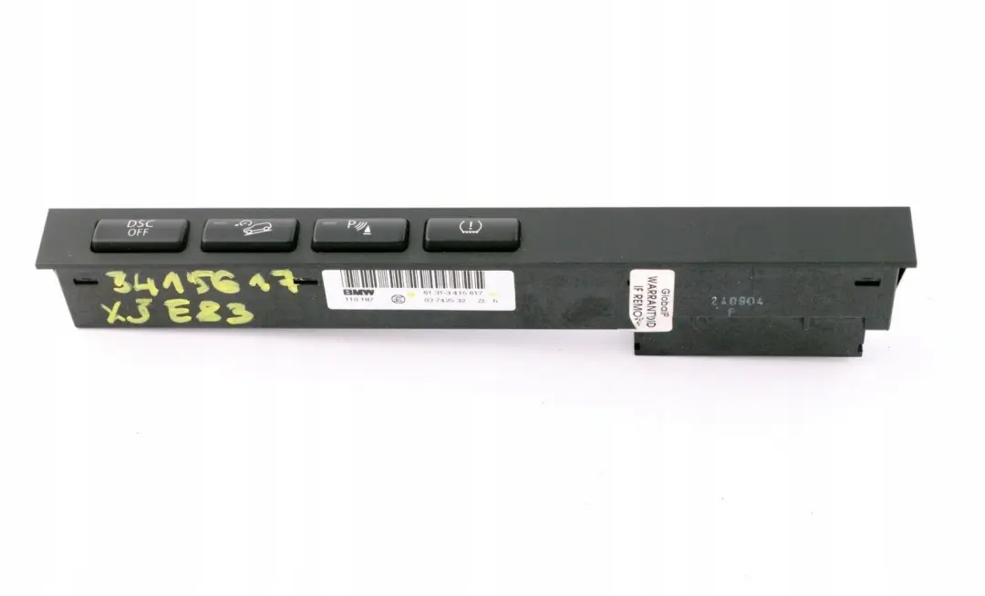 BMW X3 Series E83 Centre Console DSC PDC Switch Unit Panel - SKU 3415617 - Part number 3415617