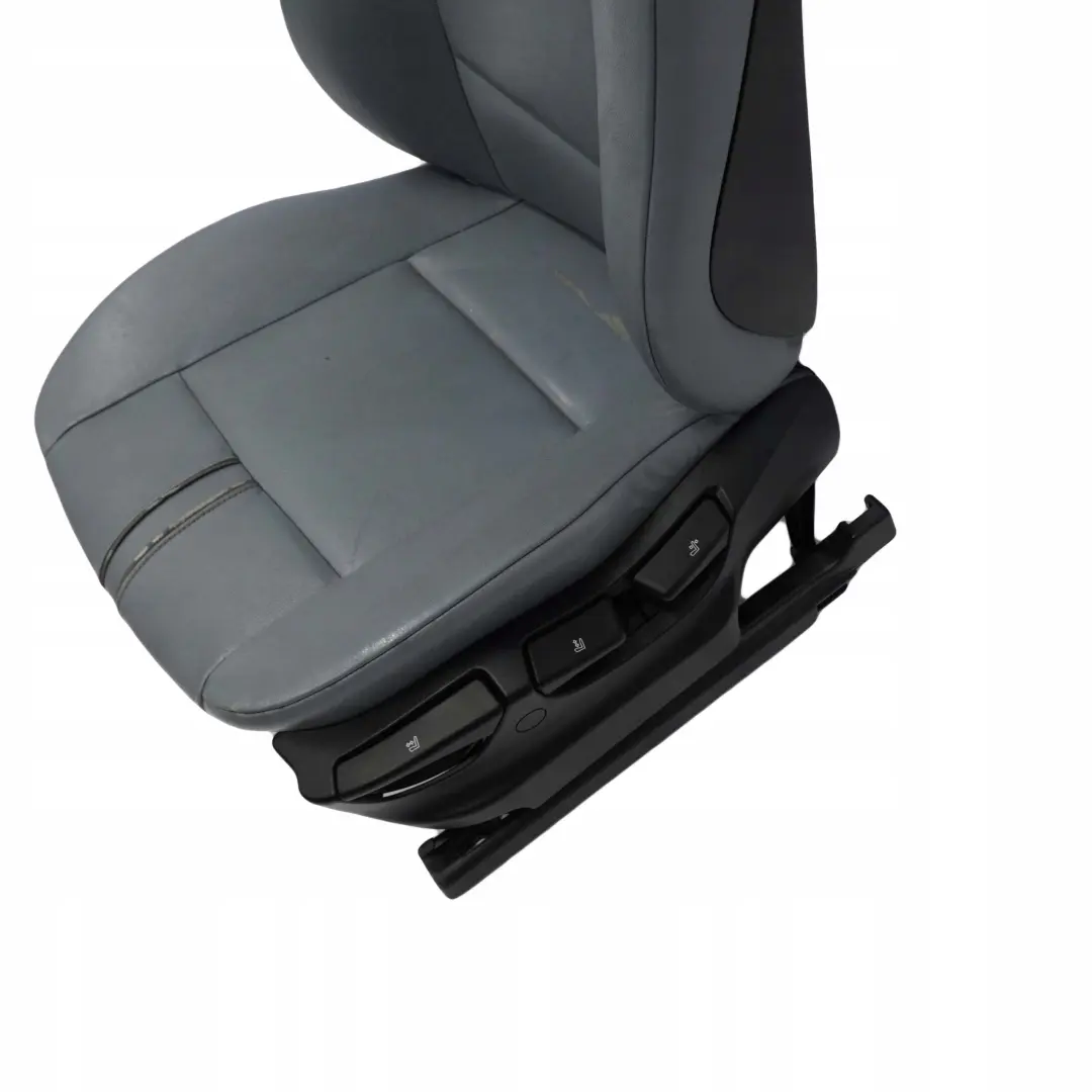 BMW X3 Series E83 Leather Ambiente Grey Blue Grau Leather Front Left N/S Seat - SKU 3412215-3 - Part number 3412215
