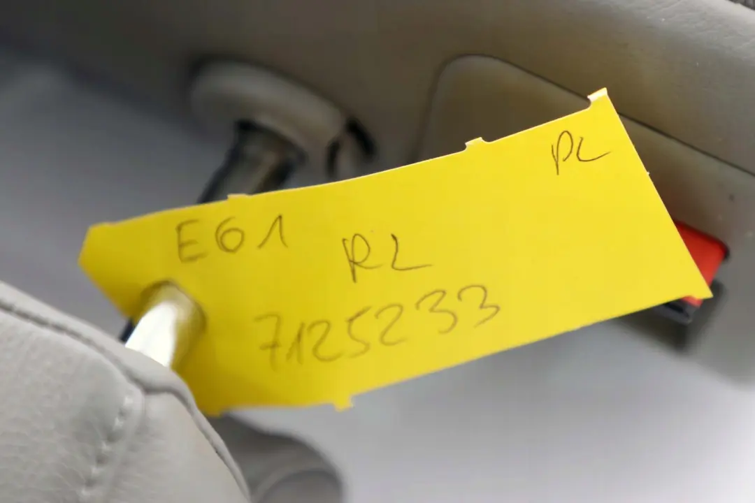 Reihe E61 Touring Sitzbezug Rückenlehne Hinten Links Leder Grau für BMW 5 mit Teilenummer 7125233 BMW 5 Reihe E61 Touring Sitzbezug Rückenlehne Hinten Links Leder Grau - SKU 7125233 - Teilenummer 7125233