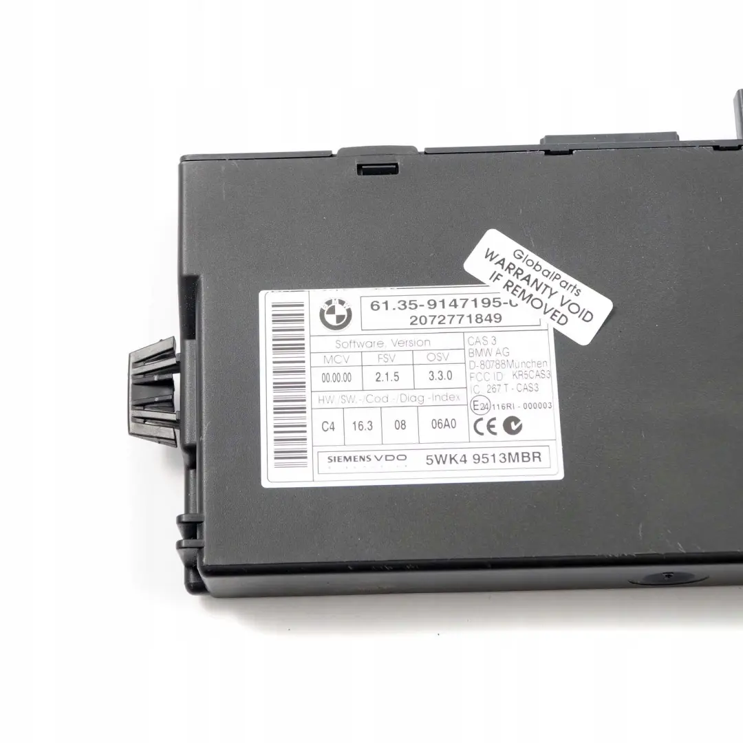 BMW E60 E87 E90 120d 320d 520d N47 ECU Kit DDE CAS3 + Key Automatic - SKU 7809000-5 - Part number 7809000