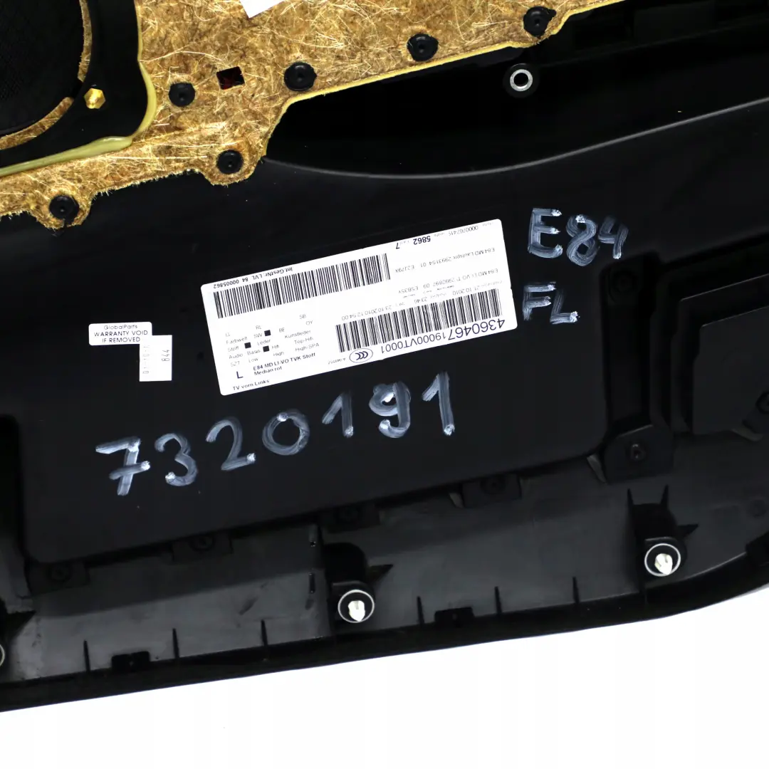  Revestimiento Puerta Delantera BMW X1 E84 Moldura Tela Izquierda Rojo Bermellón - SKU 7320191 - Número de pieza 7320191