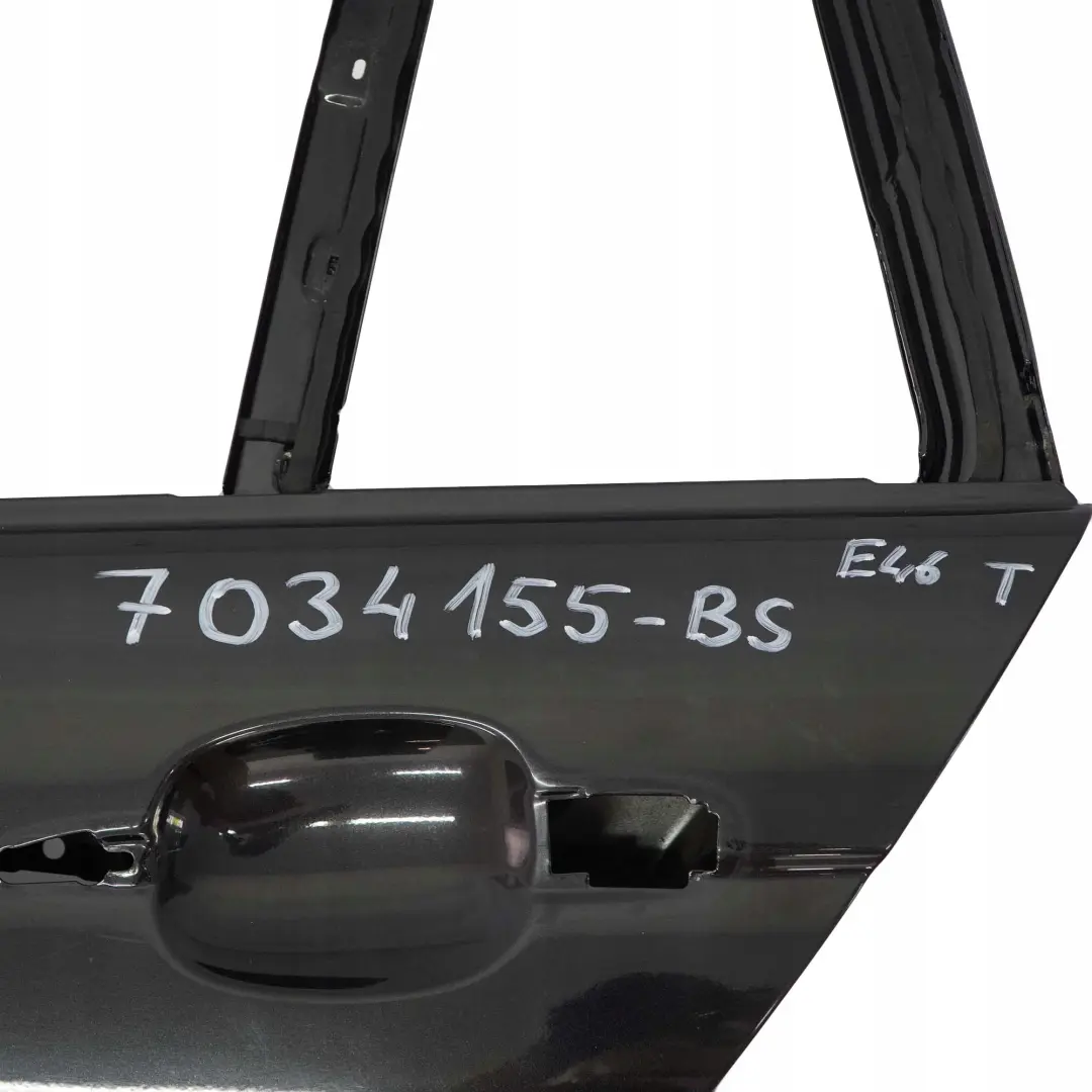 BMW 3 Series E46 Touring Door Rear Left N/S Black Sapphire Metallic - 475 - SKU 7034155-BS - Part number 7034155