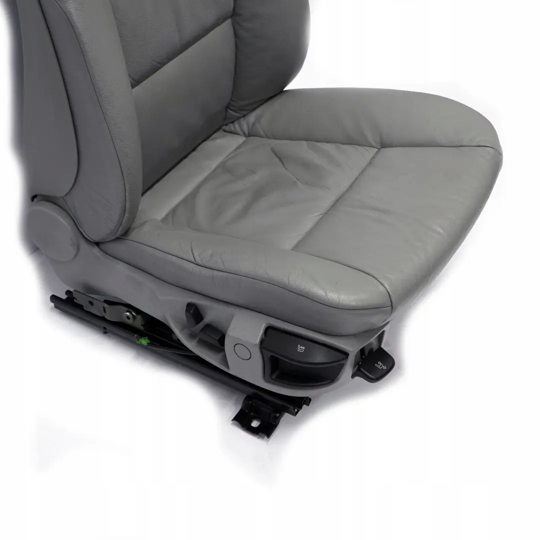 Gris Cuero Delantero Derecho Asiento para BMW E60 E61 con número de pieza 7076665 BMW E60 E61 Gris Cuero Delantero Derecho Asiento - SKU 7076665-3 - Número de pieza 7076665