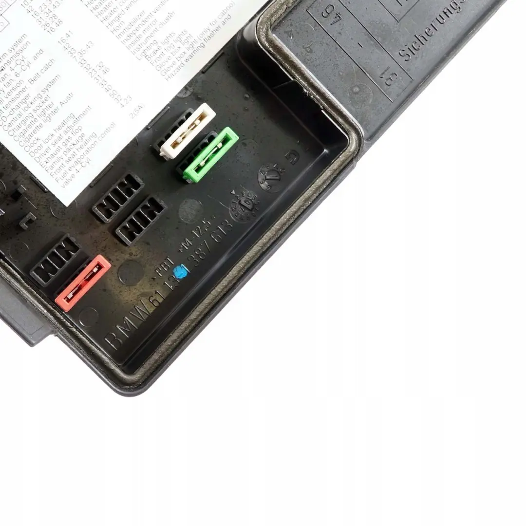 BMW E36 El?ctrico Fusible Rel? Caja Cubierta Panel Trim - SKU 1387613 - Número de pieza 1387613