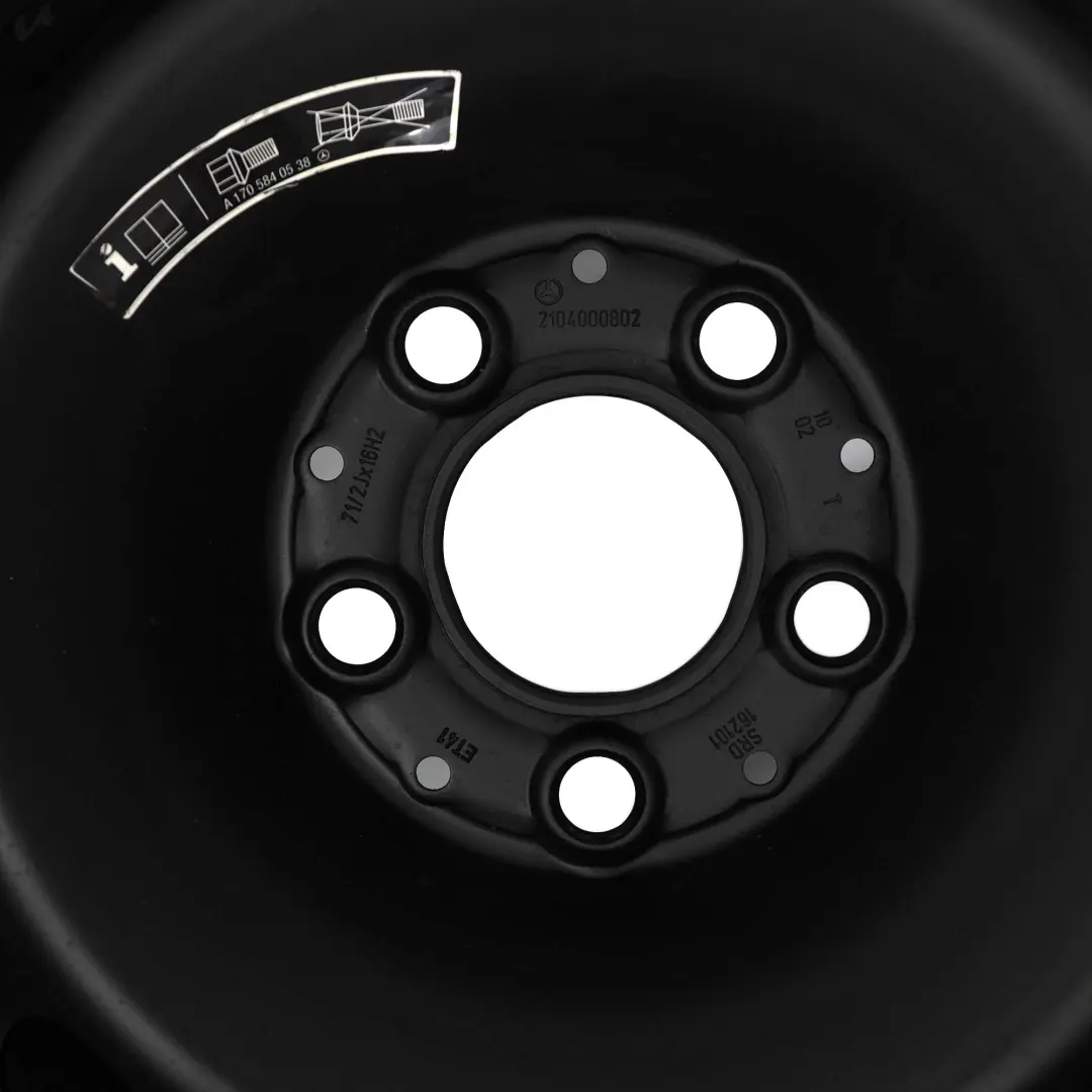  Mercedes-Benz E W210 Spare Wheel Steel 16" 7 1/2 J Tyre R16 215/55 - SKU A2104000802 - Part number A2104000802