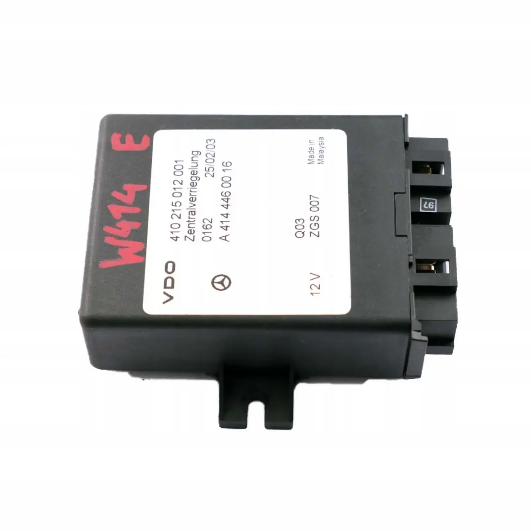 W414 Modulo Cierre Centralizado Unidad Control ECU para Mercedes Vaneo con número de pieza A4144460016 Mercedes Vaneo W414 Modulo Cierre Centralizado Unidad Control ECU - SKU A4144460016 - Número de pieza A4144460016