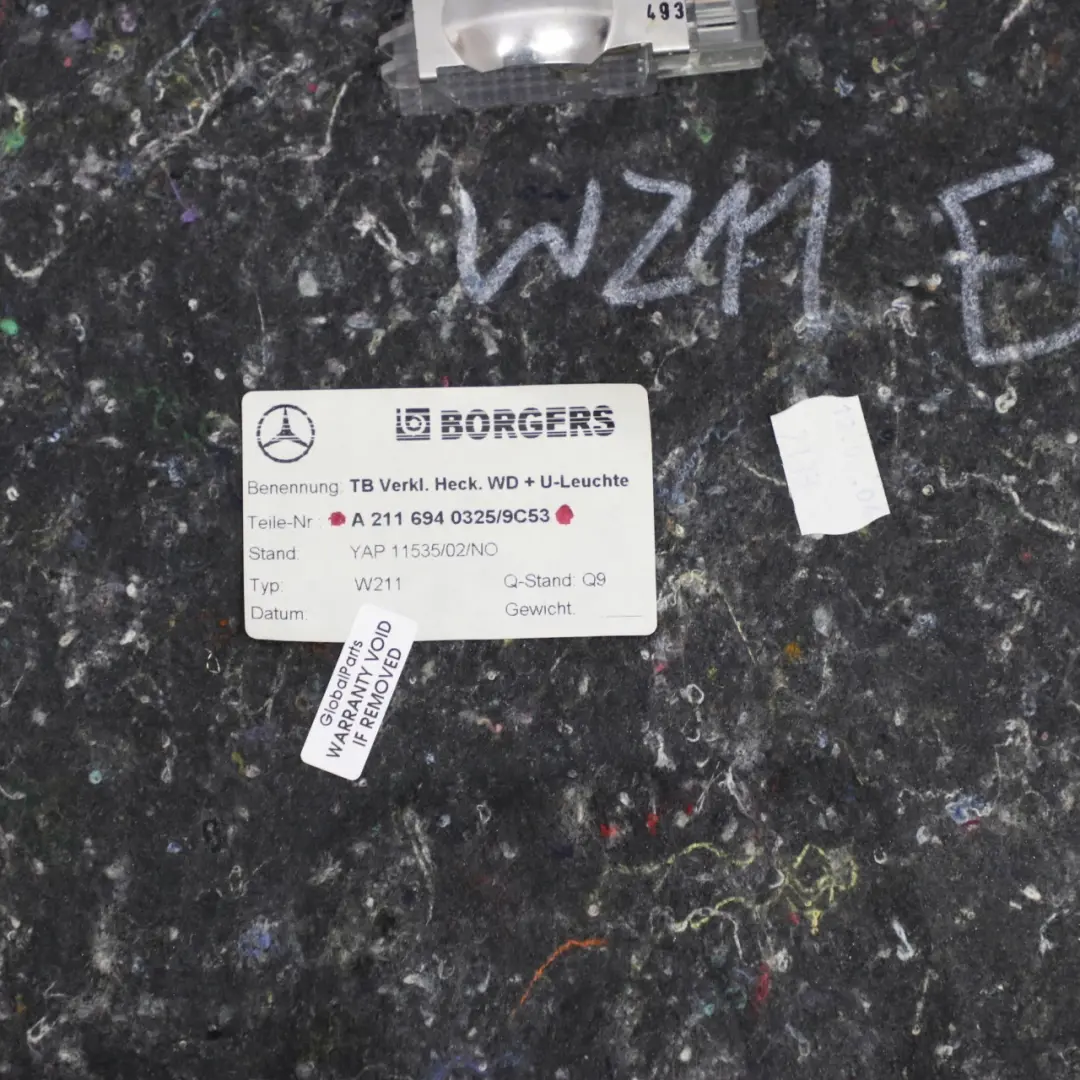 Mercedes-Benz W211 Berlina Portabagagli Bagagliaio Carenatura Antracite per con numero di parte A2116940325 Mercedes-Benz W211 Berlina Portabagagli Bagagliaio Carenatura Antracite - SKU A2116940325 - Numero di parte A2116940325