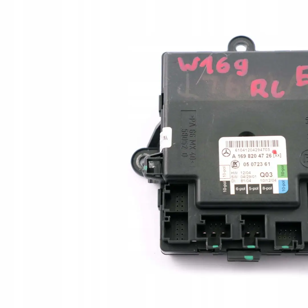 Mercedes-Benz W169 Porte Arriere Gauche Steurger?t Module pour à propos du numéro de pièce A1698204726 Mercedes-Benz W169 Porte Arriere Gauche Steurger?t Module - SKU A1698204726 - Numéro de pièce A1698204726