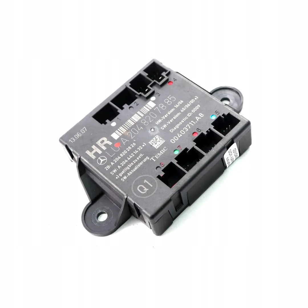 Mercedes-Benz Clase C W204 Rear Right Door Control Unit Module para con número de pieza A2048207885 Mercedes-Benz Clase C W204 Rear Right Door Control Unit Module - SKU A2048207885 - Número de pieza A2048207885