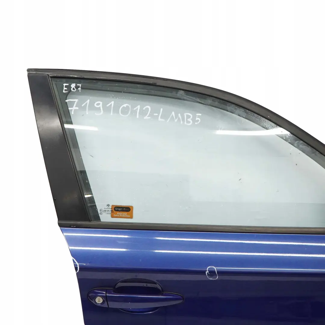 Tür Vorne Rechts Le Mans Blau Metallic - 381 für BMW 1 er E87 5 mit Teilenummer 7191012 BMW 1 er E87 5 Tür Vorne Rechts Le Mans Blau Metallic - 381 - SKU 7191012-LMB5 - Teilenummer 7191012