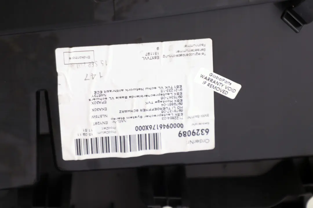 BMW 1 SERIES E81 E82 Door Lining Card Cloth Front Left N/S Network Anthrazit - SKU 9121233 - Part number 51419121233