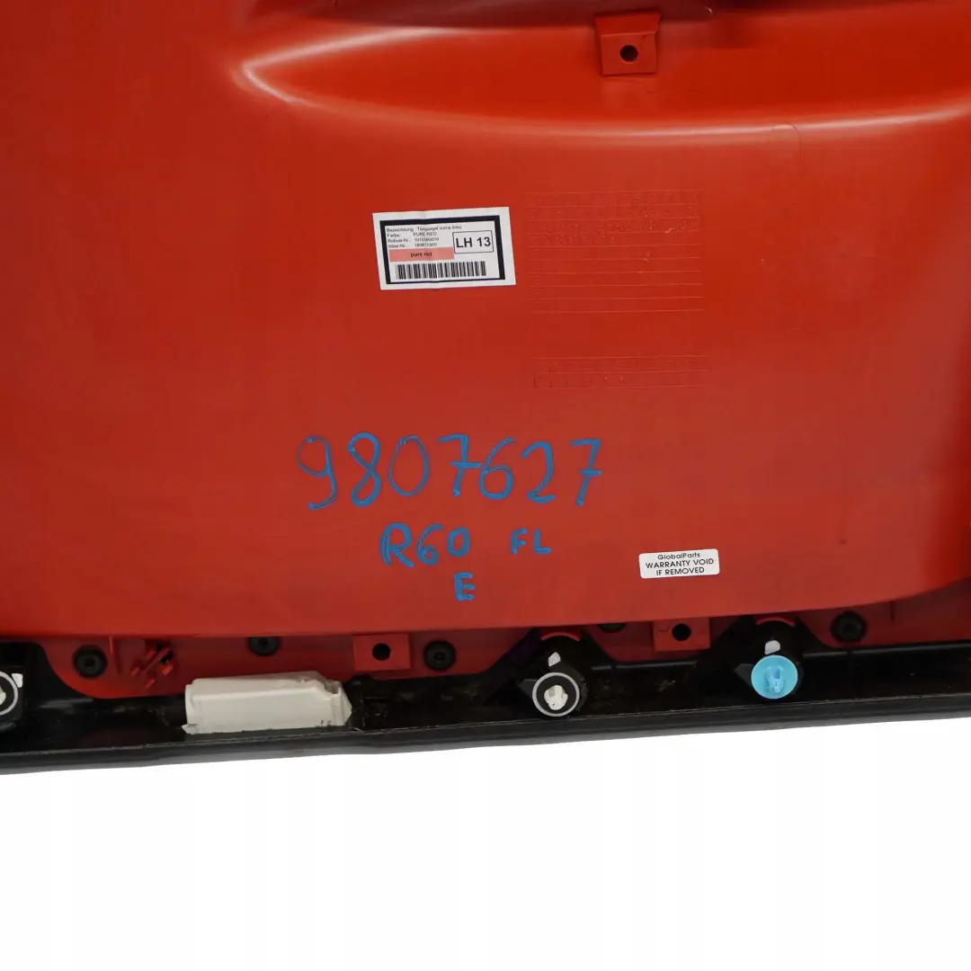 Mini Countryman R60 Pannello Porta Davanti SX Nero Puro Rosso - SKU 9807627 - Numero di parte 9807627