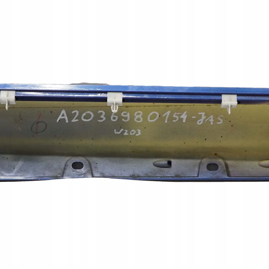 Mercedes-Benz W203 Door Sill Side Cover Skirt Left N/S Jaspisblau Blue - 345 to with Part number A2036980154 Mercedes-Benz W203 Door Sill Side Cover Skirt Left N/S Jaspisblau Blue - 345 - SKU A2036980154-JAS - Part number A2036980154