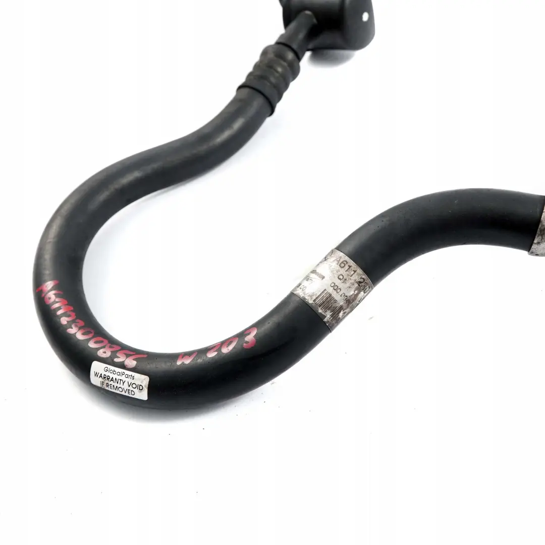 Mercedes-Benz C-Class W203 OM611 CDI Air Conditioning Hose Pipe to with Part number A6112300856 Mercedes-Benz C-Class W203 OM611 CDI Air Conditioning Hose Pipe - SKU A6112300856 - Part number A6112300856