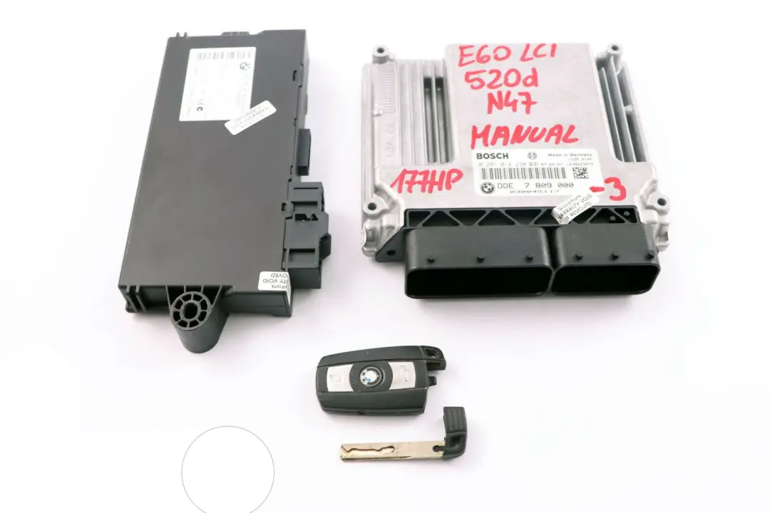 BMW E60 E87 LCI E90 120d 320d 520d ecu Kit Dde Commande CAS3 Cle - SKU 7809000-3 - Numéro de pièce 7809000