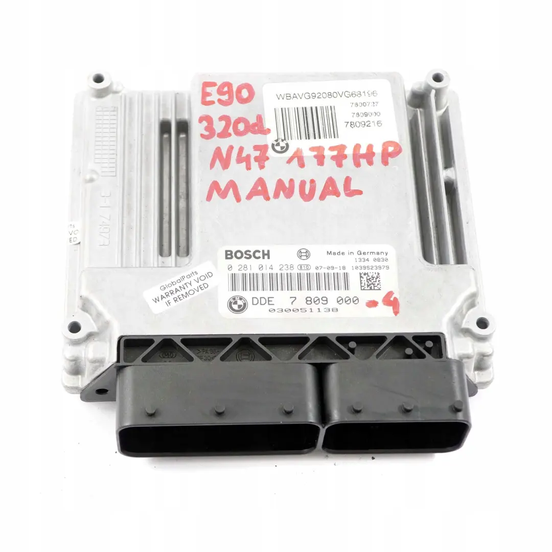 BMW E60 E87 E90 120d 320d 520d N47 ECU Kit DDE Control Unit CAS3 + Key - SKU 7809000-4 - Part number 7809000