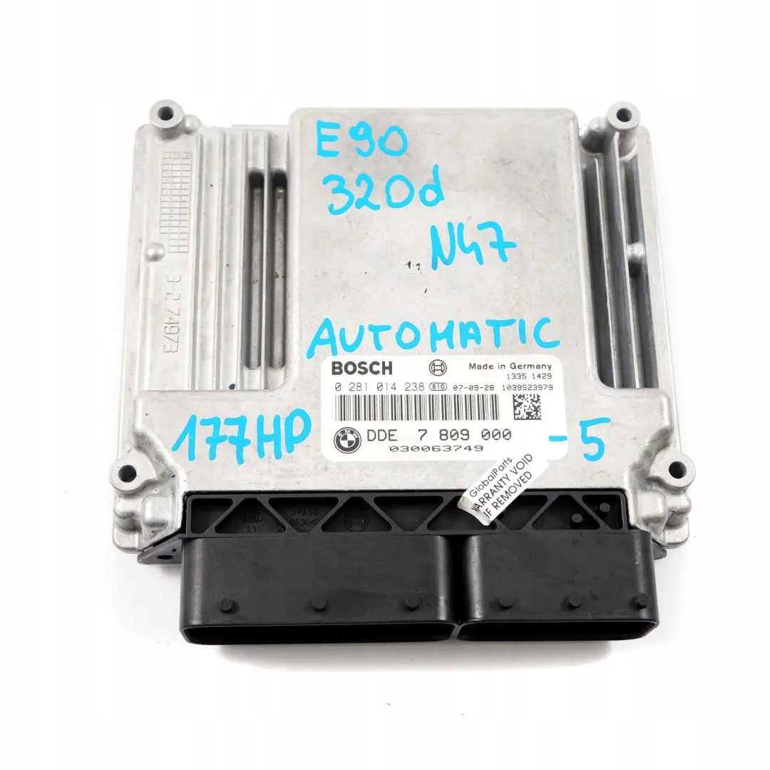 BMW E60 E87 E90 120d 320d 520d N47 ECU Kit DDE CAS3 + Key Automatic - SKU 7809000-5 - Part number 7809000