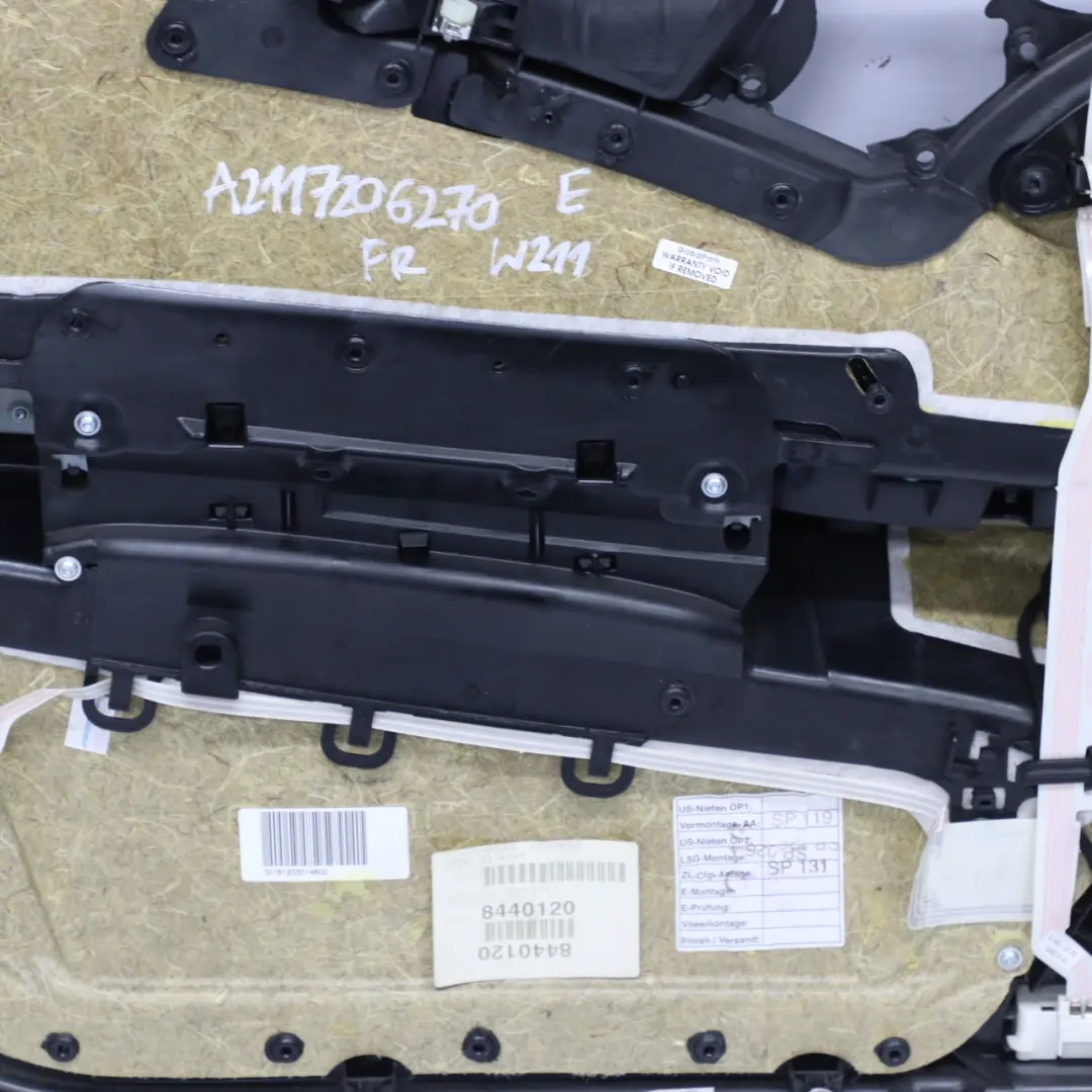 Mercedes-Benz E-Class W211 Front Right O/S Door Card Trim Panel Fabric Elegance to with Part number A2117206270 Mercedes-Benz E-Class W211 Front Right O/S Door Card Trim Panel Fabric Elegance - SKU rhd-A2117206270 - Part number A2117206270