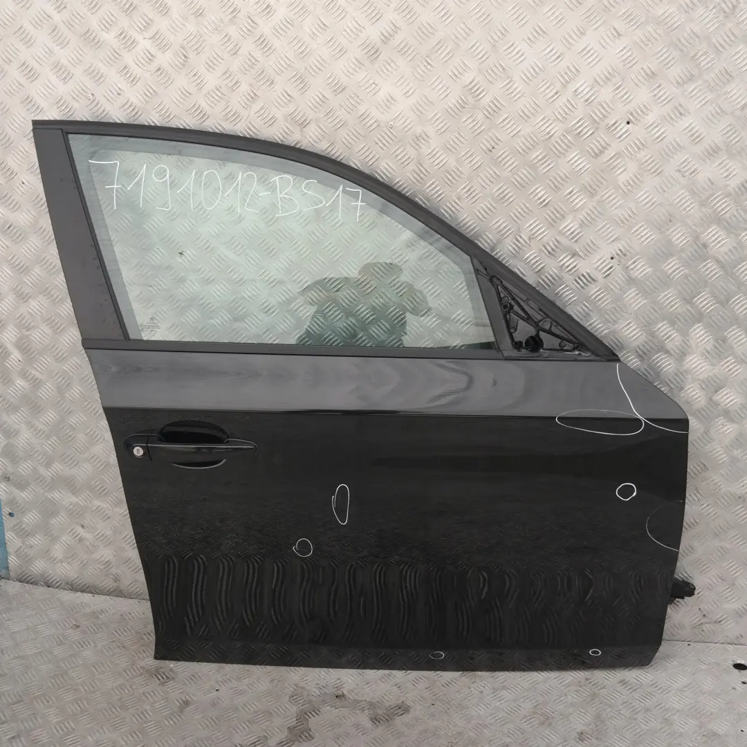 Door Front Right O/S Black Sapphire Metallic - 475 to BMW 1 SERIES 17 E87 E87N with Part number 7191012 BMW 1 SERIES 17 E87 E87N Door Front Right O/S Black Sapphire Metallic - 475 - SKU 7191012-BS17 - Part number 7191012