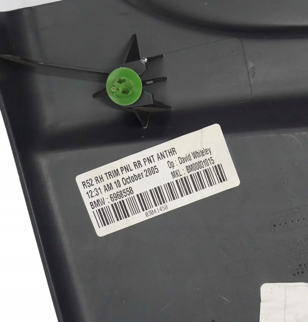 Seitenverkleidung Hinten Rechts Panther Schwarz für Mini Cabrio R52 mit Teilenummer 6968590 Mini Cabrio R52 Seitenverkleidung Hinten Rechts Panther Schwarz - SKU 6968590 - Teilenummer 6968590