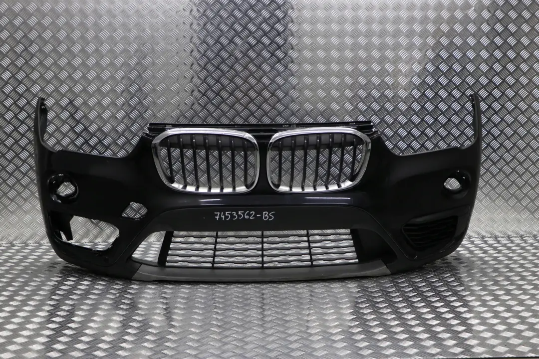 Front Bumper Trim Panel Black Sapphire Metallic - 475 to BMW X1 Series F48 with Part number 7453562 BMW X1 Series F48 Front Bumper Trim Panel Black Sapphire Metallic - 475 - SKU 7453562-BS - Part number 7453562