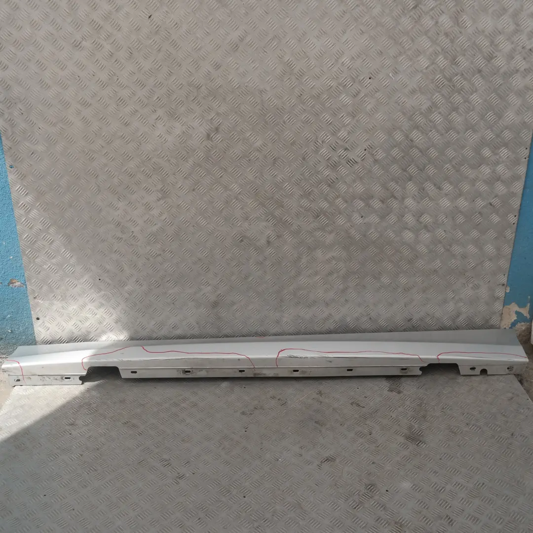 Sill strip side skirt left N/S Titansilber Silver 354 to BMW 1 SERIES 13 E87N LCI with Part number 36145 BMW 1 SERIES 13 E87N LCI Sill strip side skirt left N/S Titansilber Silver 354 - SKU 0036145-TS13 - Part number 36145