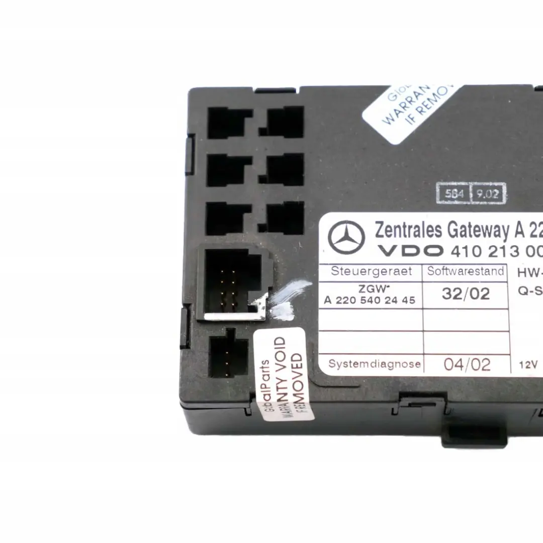 Mercedes-Benz S-Klasse W220 Gateway Steuergerät ECU Modul für mit Teilenummer A2205402445 Mercedes-Benz S-Klasse W220 Gateway Steuergerät ECU Modul - SKU A2205402445 - Teilenummer A2205402445
