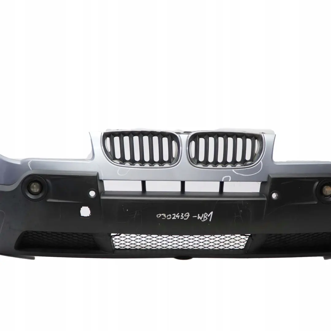 BMW X3 Series E83 1 Complete Front Bumper PDC Bluewater Blue Water Metallic 896 - SKU 0302439-WB1 - Part number 302439