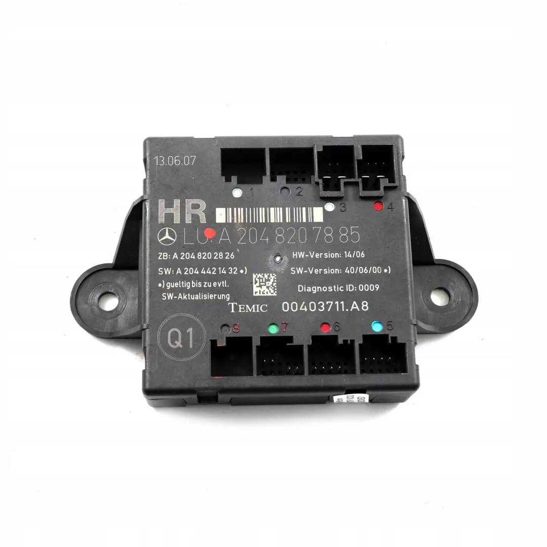 Mercedes-Benz Clase C W204 Rear Right Door Control Unit Module para con número de pieza A2048207885 Mercedes-Benz Clase C W204 Rear Right Door Control Unit Module - SKU A2048207885 - Número de pieza A2048207885
