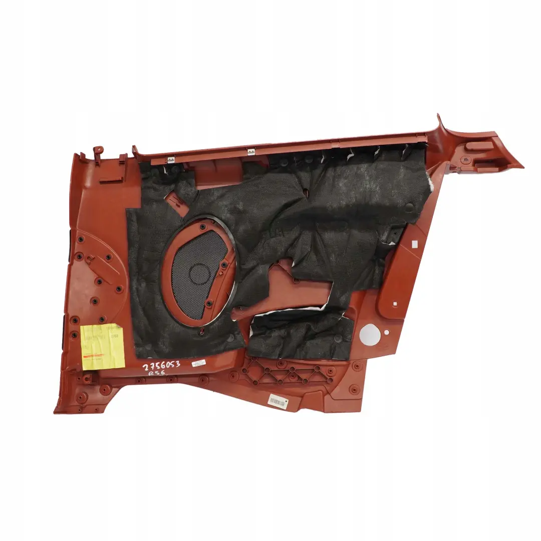 Lateral Interior Trim Panel Cuarto Trasero Izquierdo Rojo para Mini Cooper One R56 con número de pieza 2756053 Mini Cooper One R56 Lateral Interior Trim Panel Cuarto Trasero Izquierdo Rojo - SKU 2756053 - Número de pieza 2756053