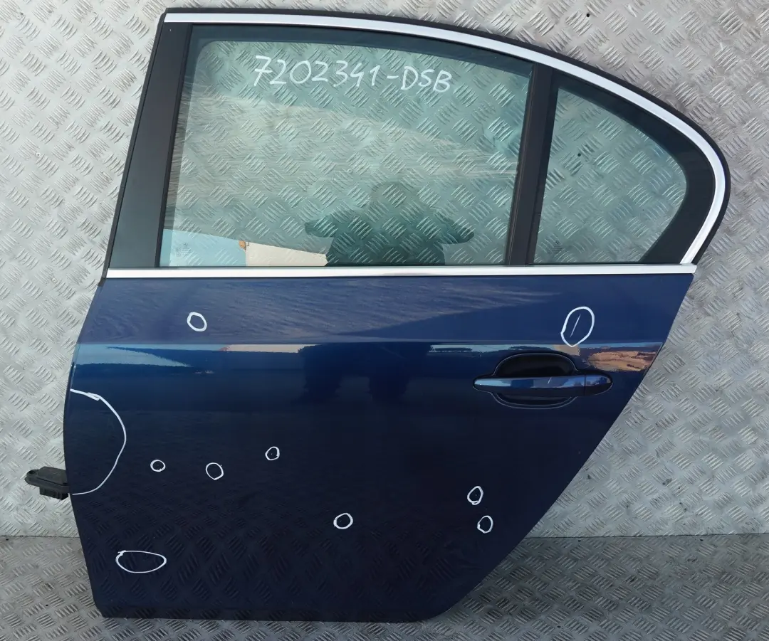  Genuine BMW 5 SERIES E60 Door Rear Left N/S Tiefseeblau Deep Sea Blue A76 - SKU 7202341-DSB - Part number 7202341