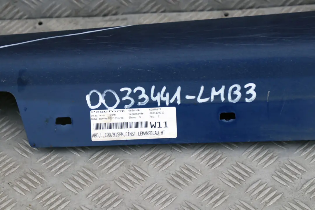 BMW E90 listwa próg lewy le mans blau 381 M-Pakiet - SKU 0033441-LMB3 - Numer Części 0033441