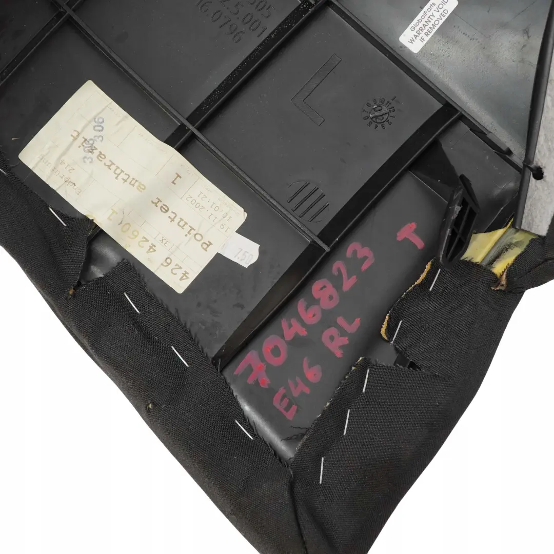 Rücksitz Seitenteil Links Bezug Stoff Anthrazit für BMW 3 er E46 Kombi Touring mit Teilenummer 7046823 BMW 3 er E46 Kombi Touring Rücksitz Seitenteil Links Bezug Stoff Anthrazit - SKU 7046823 - Teilenummer 7046823