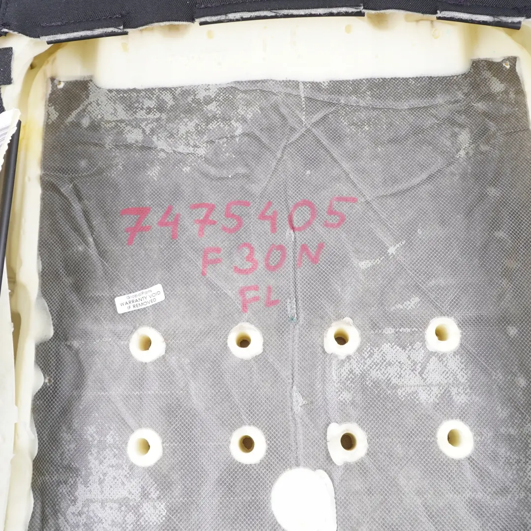 Front Left Sport Seat N/S Backrest Cover Cloth Anthracite Red to BMW F20 F30 LCI with Part number 7475405 BMW F20 F30 LCI Front Left Sport Seat N/S Backrest Cover Cloth Anthracite Red - SKU 7475405 - Part number 7475405