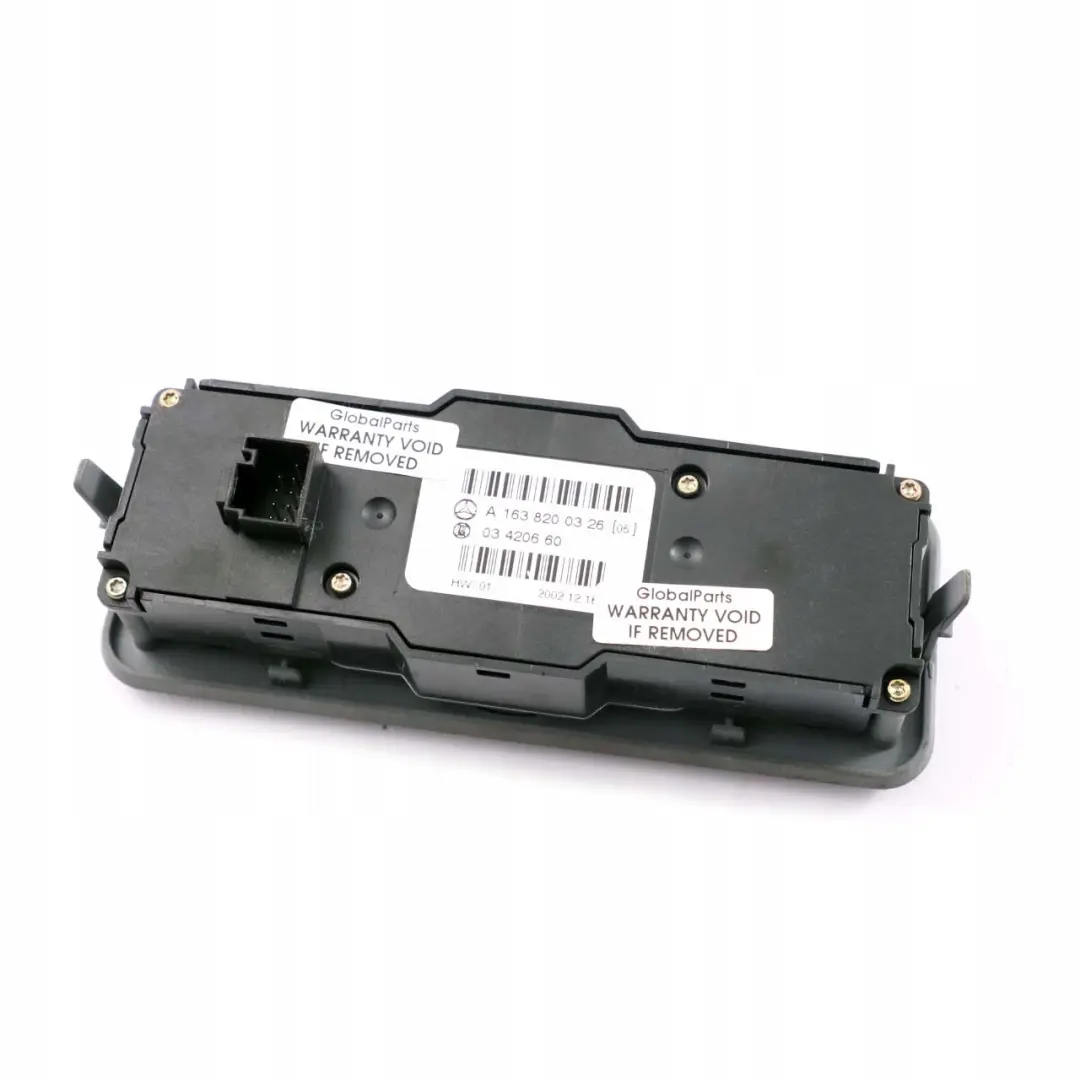 Consola Central Ventana Aire Acondicionado Panel Interruptores para Mercedes M W163 con número de pieza A1688206810 Mercedes M W163 Consola Central Ventana Aire Acondicionado Panel Interruptores - SKU A1638204910 - Número de pieza A1688206810