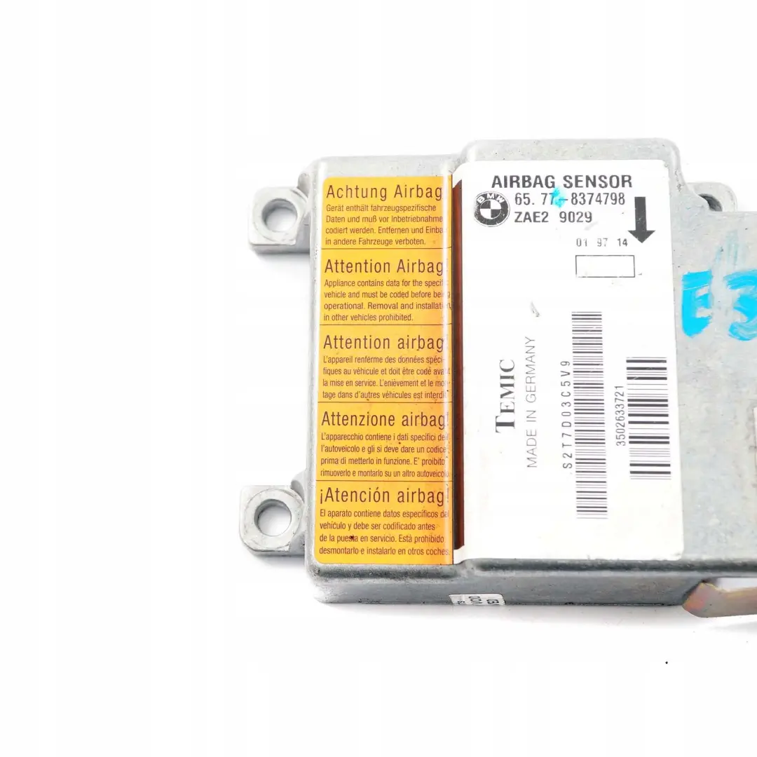 Moduł sensor poduszki airbag BMW Z3 E36 - SKU 8374798 - Numer Części 8379502