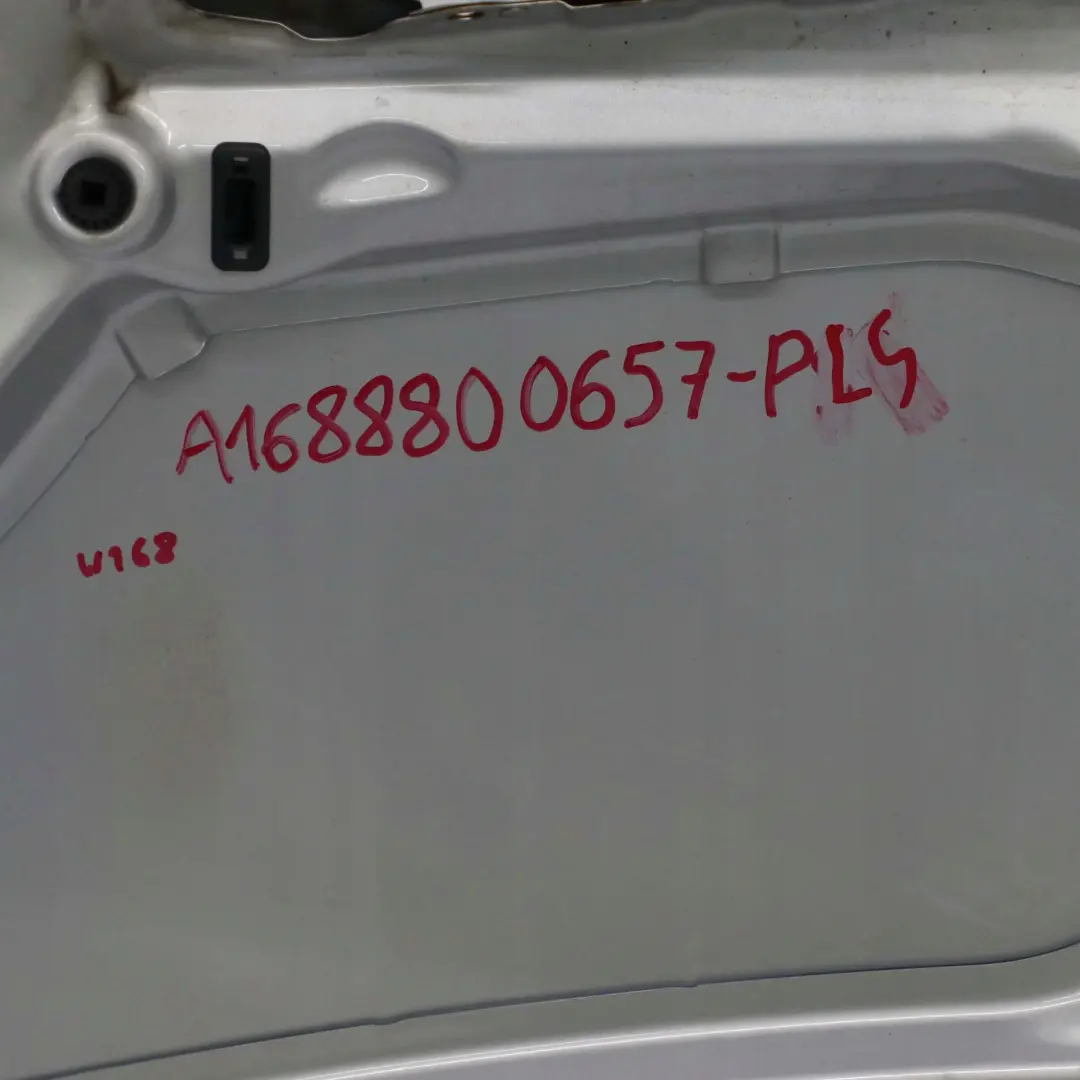 Mercedes-Benz A-Klasse W168 Motorhaube Frontklappe Polar Silber Metallic 761 für mit Teilenummer A1688800657 Mercedes-Benz A-Klasse W168 Motorhaube Frontklappe Polar Silber Metallic 761 - SKU A1688800657-PLS - Teilenummer A1688800657