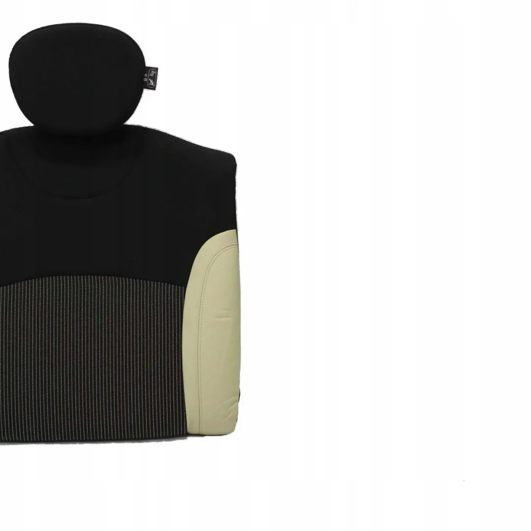 Mini Cooper One R56 Bezug Lehne Stoff / Leder Hinten Rechts Sitz Cream White - SKU 7233792 - Teilenummer 7233792