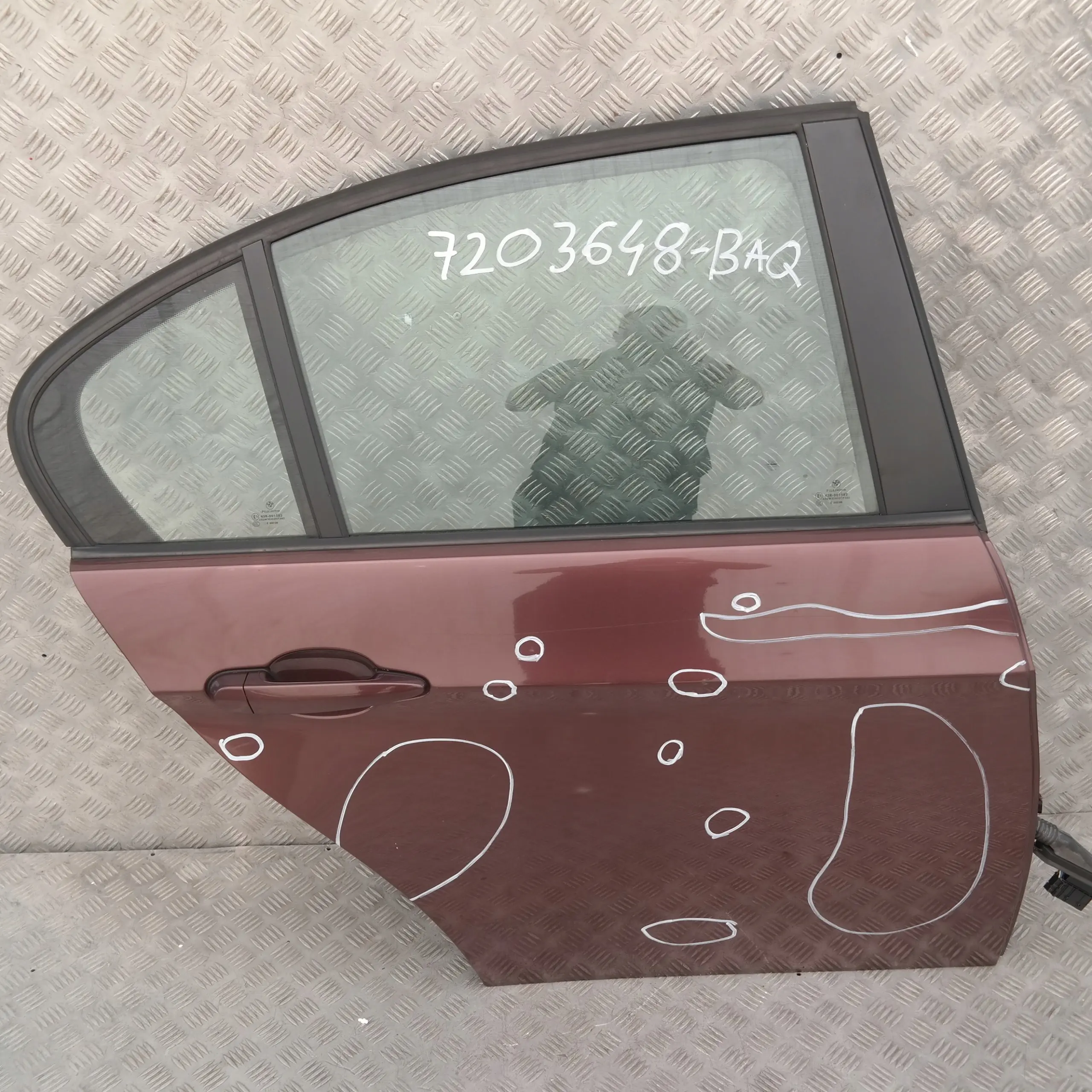 BMW 3 Series E90 Rear Right Door O/S Barriquerot Barrique Red Metallic - A41