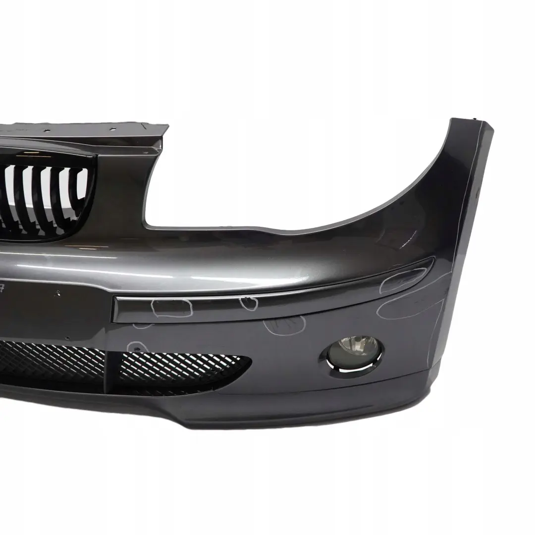 BMW 1 Series E87 3 Complete Front Bumper Trim Panel Sparkling Graphite Metallic - SKU 0032635-SG3 - Part number 0032635