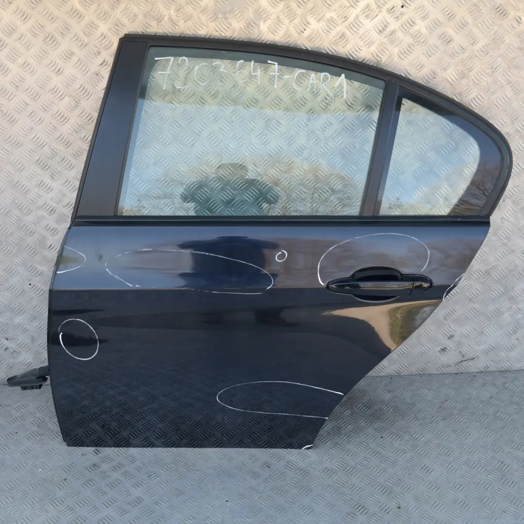 BMW 3 Series E90 Door Rear Left N/S Carbonschwarz Carbon Black Metallic 416 - SKU 7203647-CAR1 - Part number 7203647-CAR1